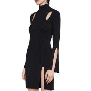 BCBG black ‘Palila’ cutout turtle neck dress